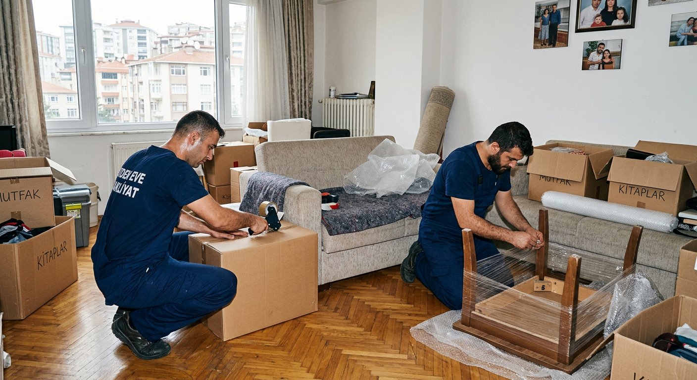 Eşya türüne uygun koruyucu malzemelerle paketli taşıma